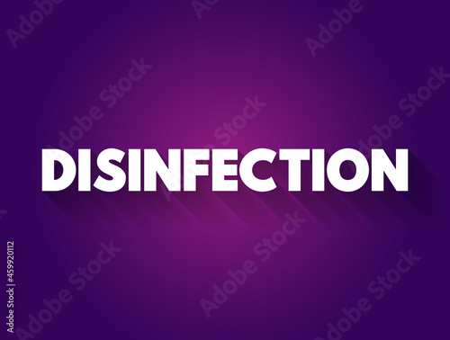 Disinfection text quote, concept background