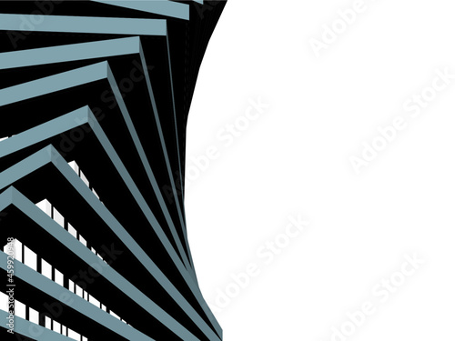 abstract modern architecture digital illustration