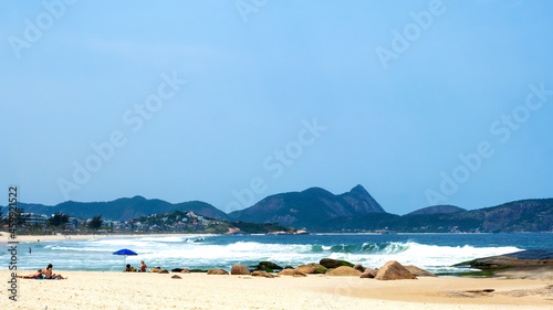 Fototapeta Naklejka Na Ścianę i Meble -  Piratininga Beach in Niteroi, Rio de Janeiro, Brazil. 