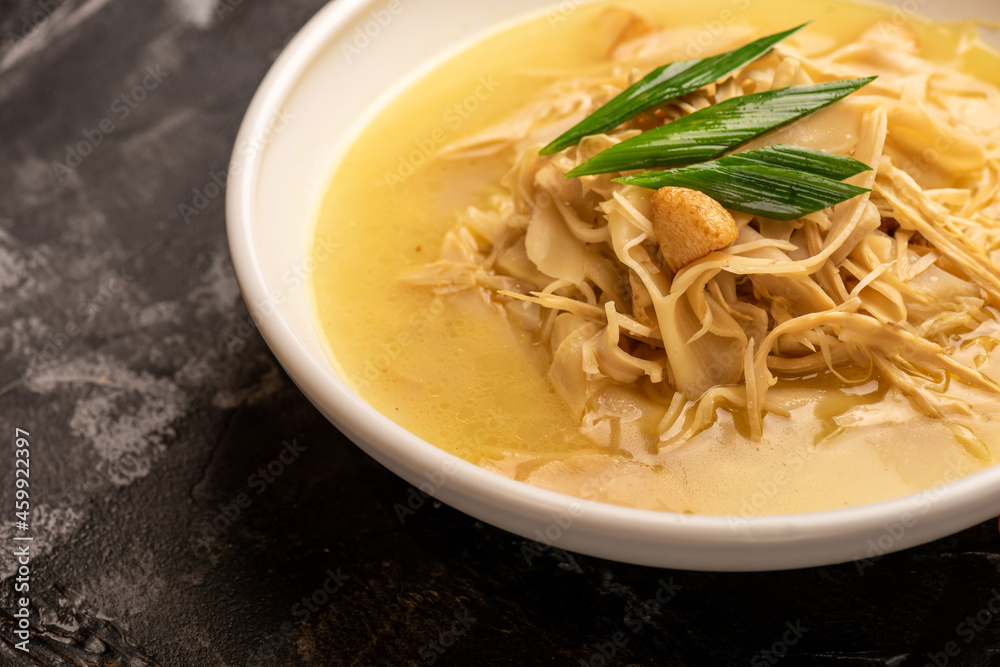 Traditional Chinese banquet dishes, stir fried dried bamboo shoots Traditional Chinese banquet dishes, stir fried dried bamboo shoots