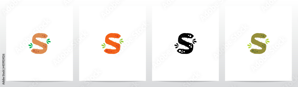 Obraz premium Carrot Burried On Letter Logo Design S