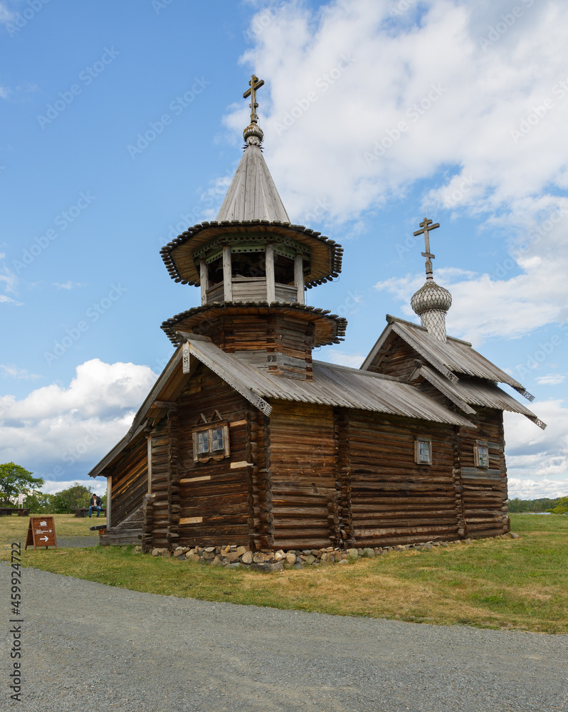 a monument of ancient architecture on the Kizhi island on Lake Onega