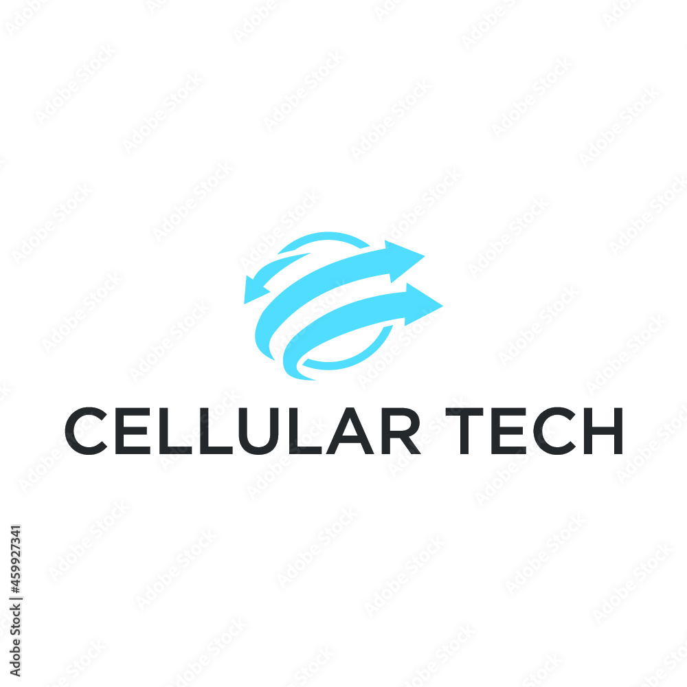 Cellular tech logo design Cellular tech logo design