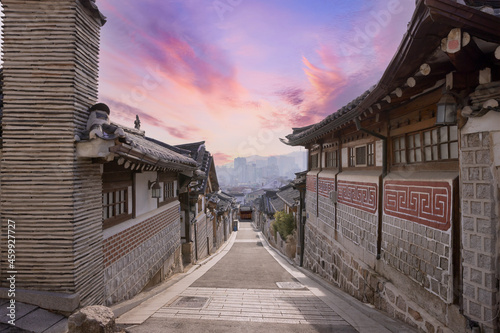 Fotografía 노을진 북촌 한옥마을