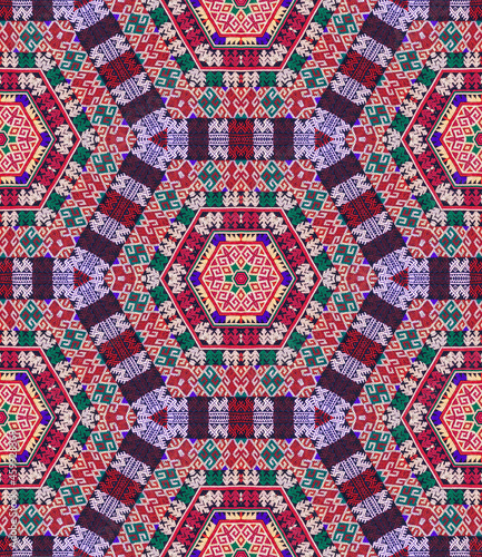 Seamless kaleidoscope or endless pattern for ceramic tile, wallpaper, linoleum, textile, web page background used