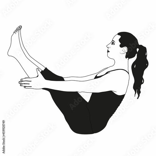 Женщина в позе йога