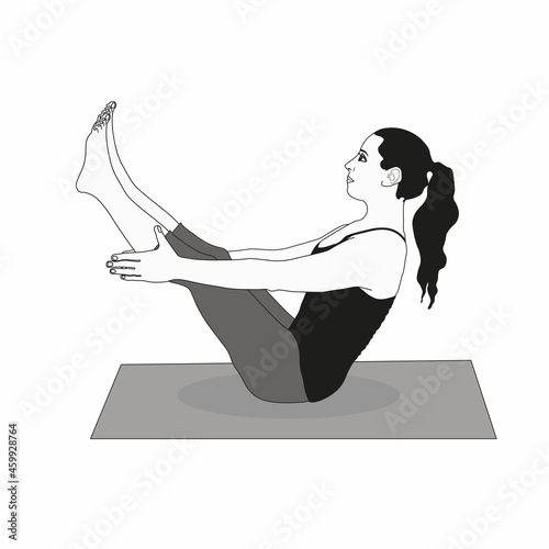 Женщина в позе йога