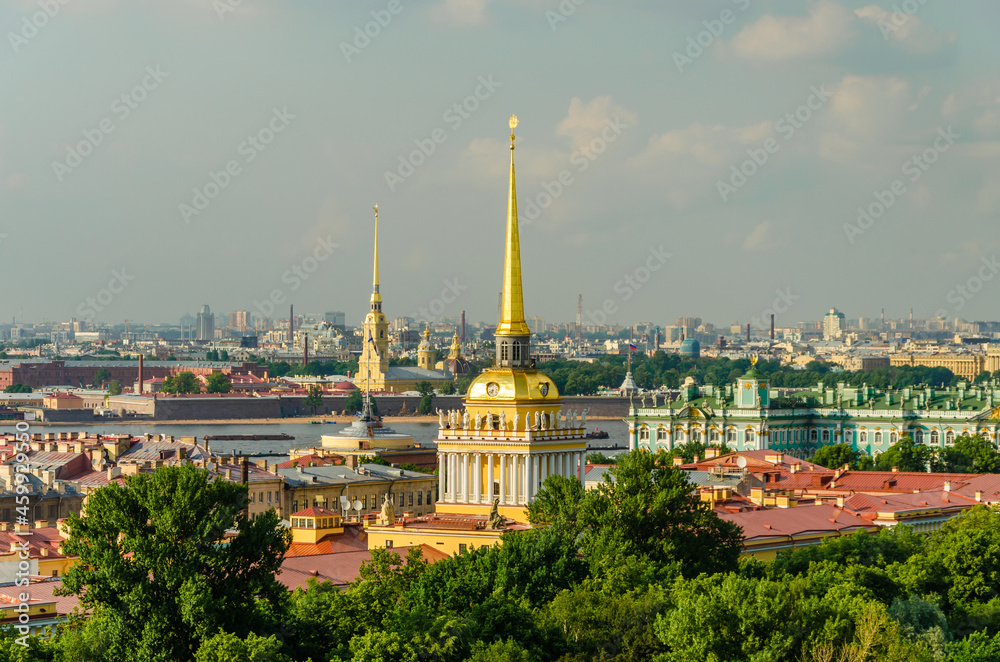 View from St. Isaac's Cathedral of St. Petersburg to the city center.