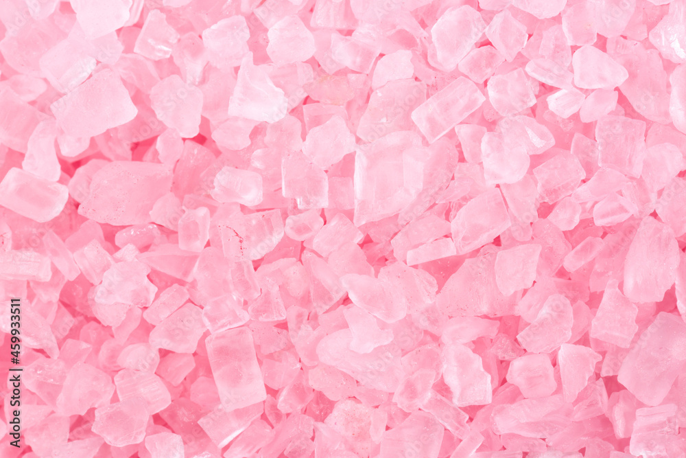 Salt crystals, sea salt as background and texture. Ice crystals pink Salt crystals, sea salt as background and texture. Ice crystals pink