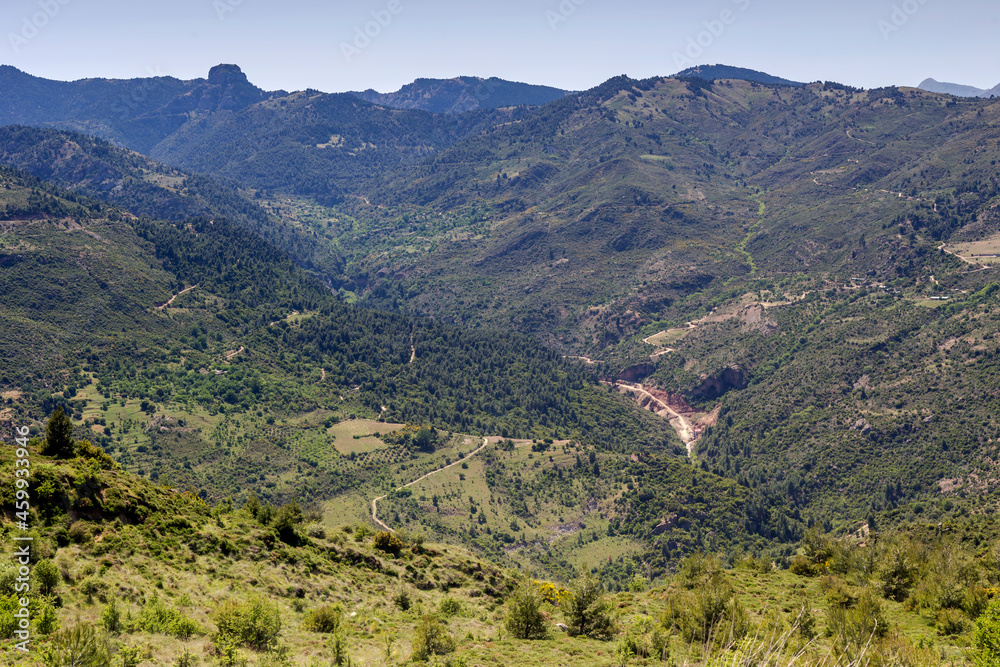 Naklejka premium Mountains on a spring, sunny day (Peloponnese, Greece)