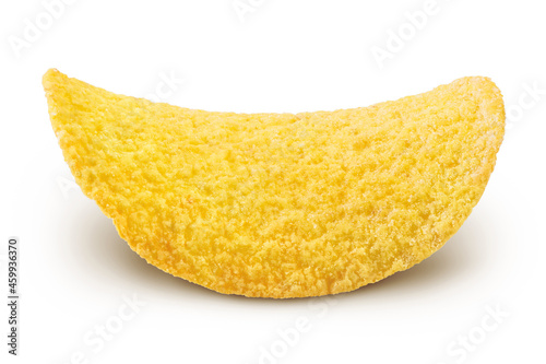 Potato chips isolated on white background with clipping path and full depth of field.
