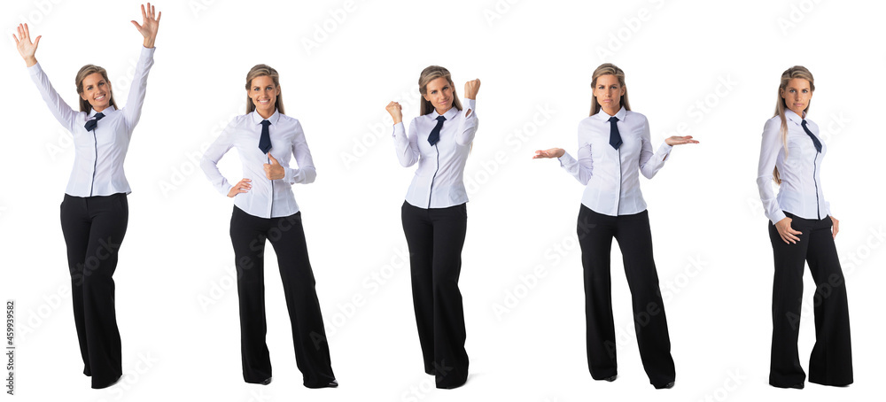 Obraz premium Portraits of business woman on white