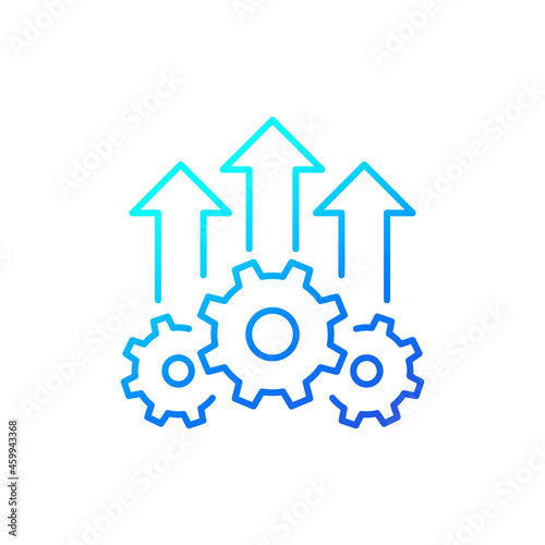 efficiency growth icon, line vector