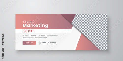 Corporate and digital business marketing promotion social media cover template Premium Vector