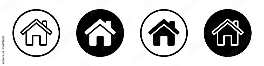 House icon set. Set of black house, Real estate symbols, vector illustration House icon set. Set of black house, Real estate symbols, vector illustration