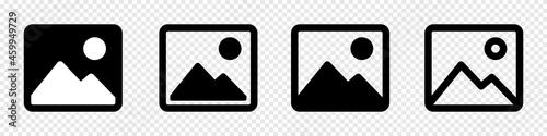 gallery icon icon set, image icon, picture symbol. photo signs. vector illustration photo