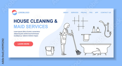 Vector Cleaning service Household Housekeeping