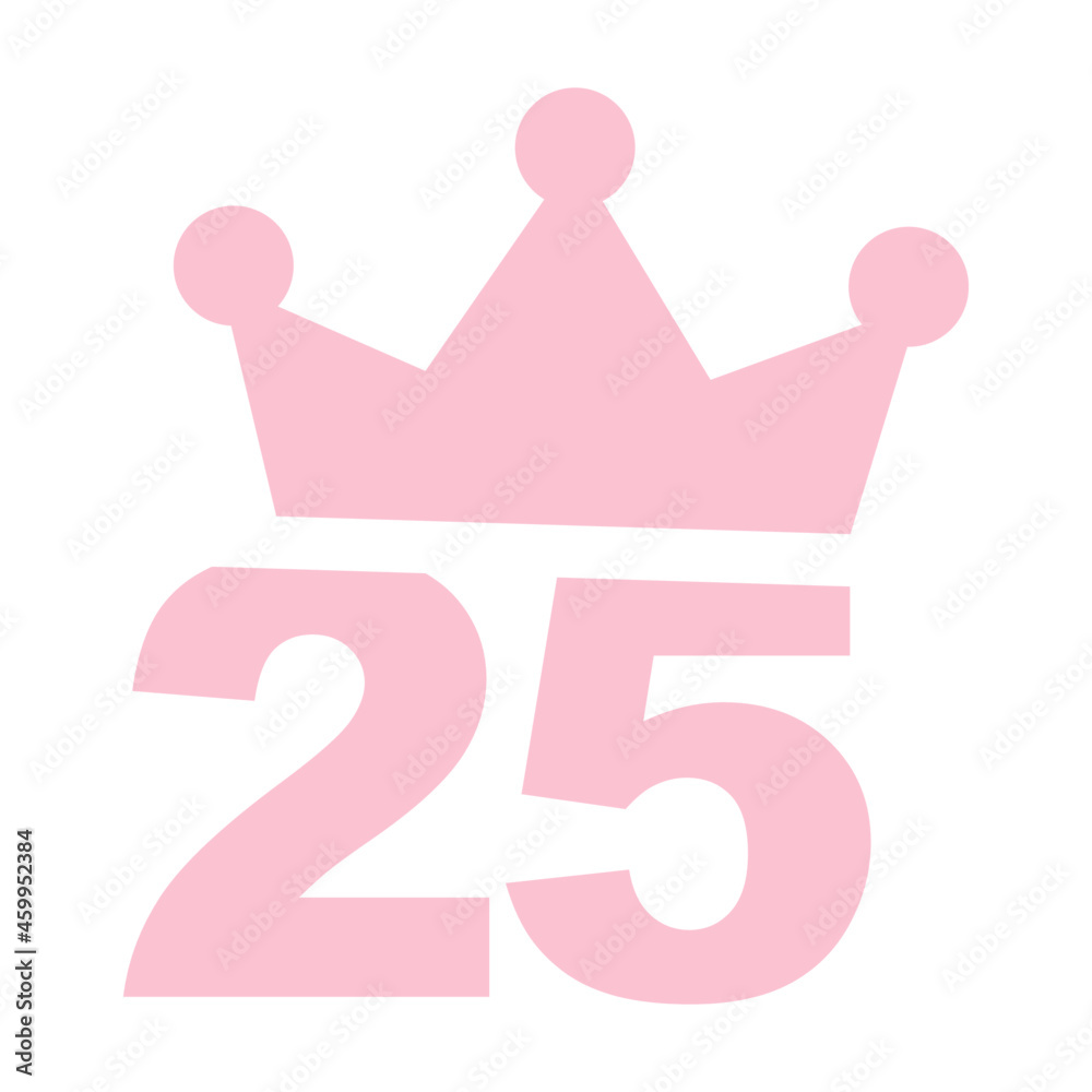 25th on sale birthday crown