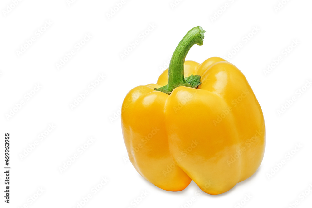 yellow bell pepper fresh and healthy on white background yellow bell pepper fresh and healthy on white background