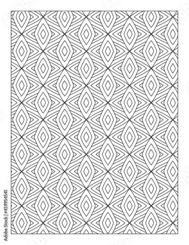 Geometric Pattern Coloring Pages for Coloring Book or Background