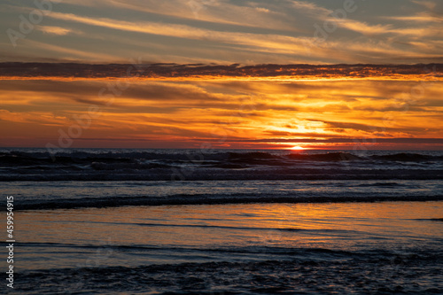 Sunset at Sunset Beach near Seaside  Oregon