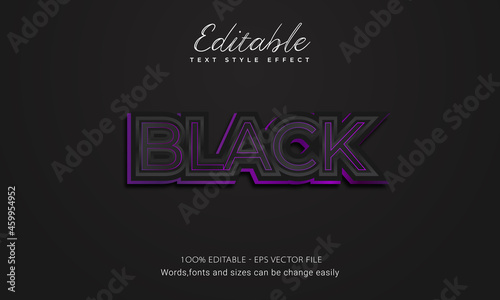 black Bold 3d Text Effect