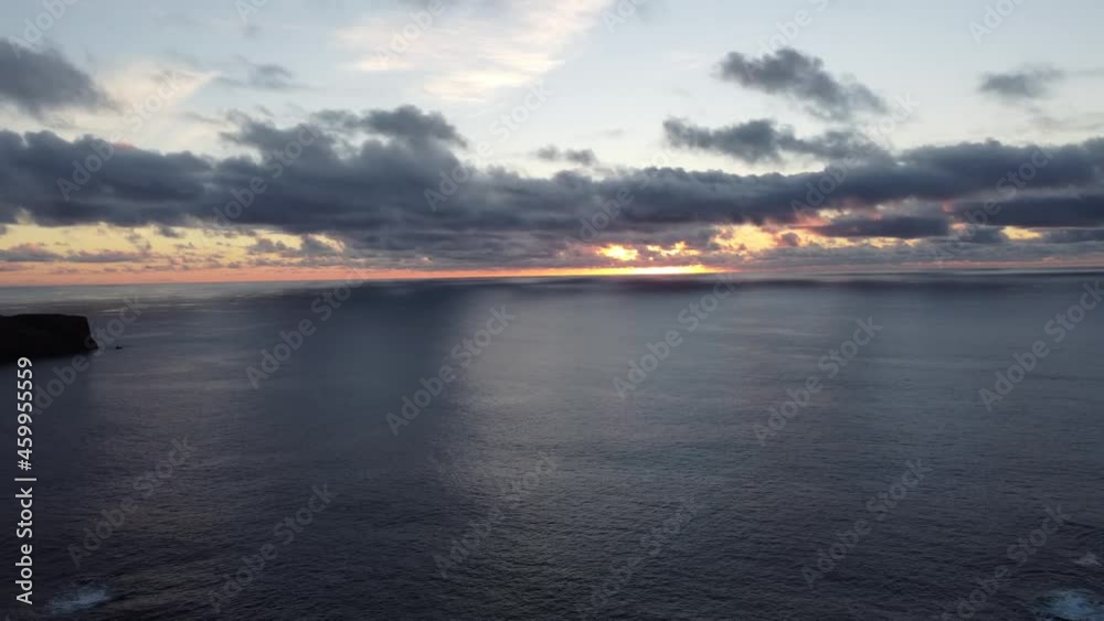 Sunset over the Atlantic Ocean, Azores Islands Sunset over the Atlantic Ocean, Azores Islands