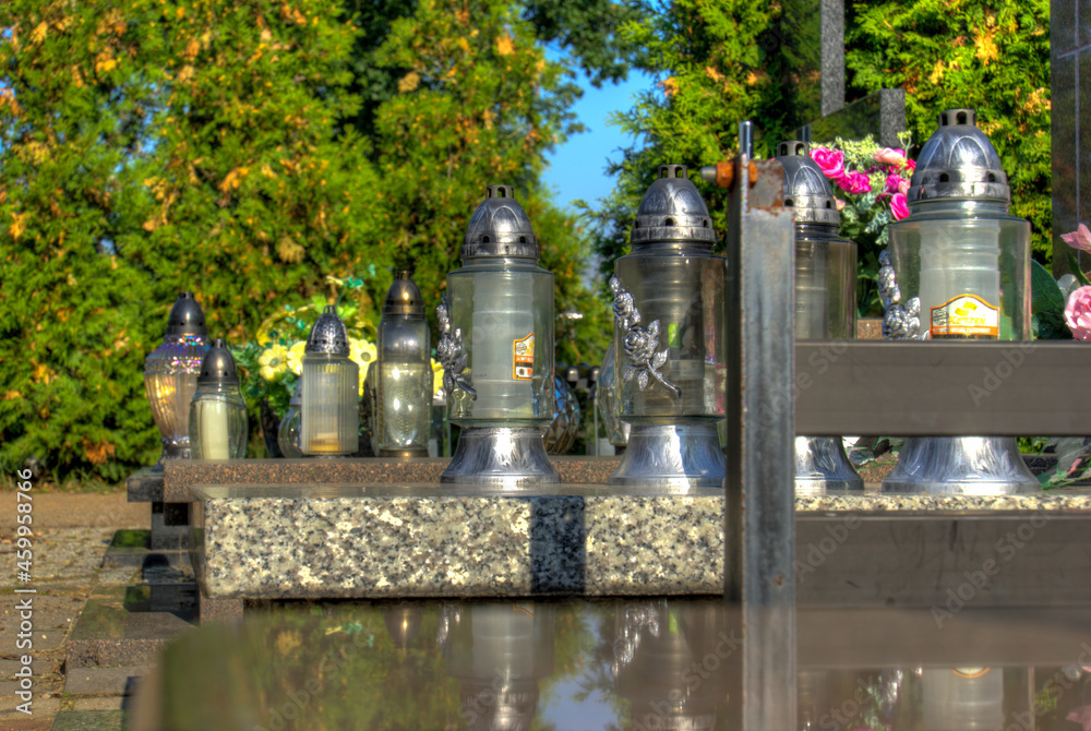 Cemetery. All Saints' Day. All Saints Day. Christian holiday Cemetery. All Saints' Day. All Saints Day. Christian holiday