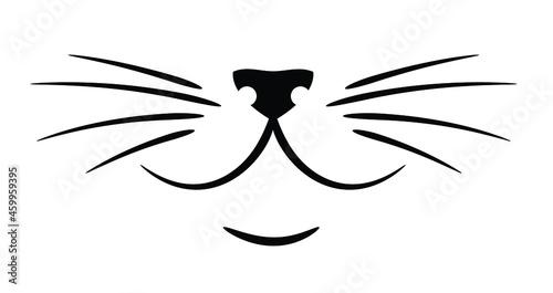 Vector cat nose, isolated, icon, logo, label, simple, minimalism 