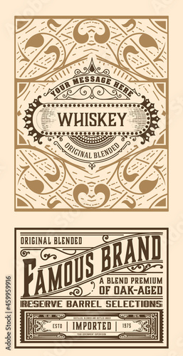 Whiskey label with old frames © Roverto