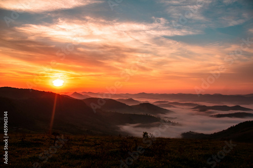 sunrise over the clouds