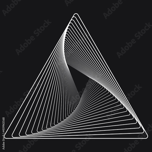The triangle overlap on a black background.