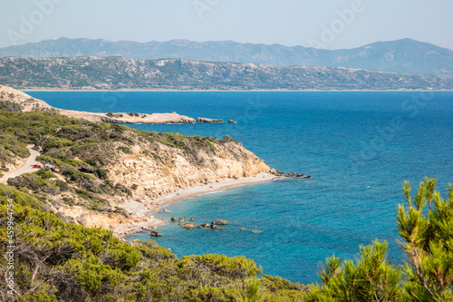 Amazing landscape near Monolithos castle in sunny day on Rhodes island, Greece © perekotypole