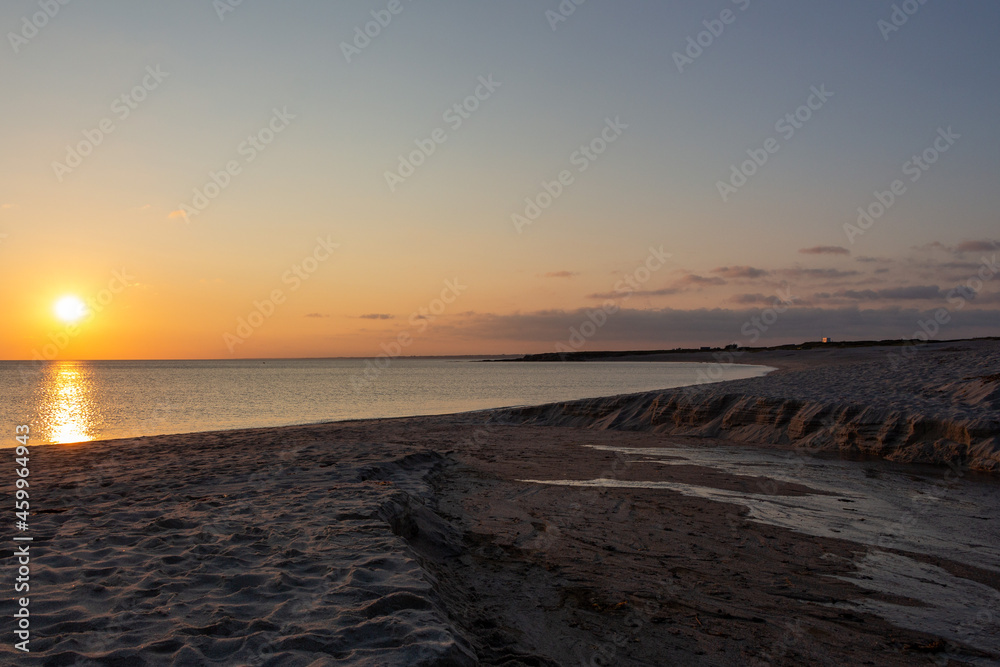 Sunset at the beach in Ploemeur, France Sunset at the beach in Ploemeur, France