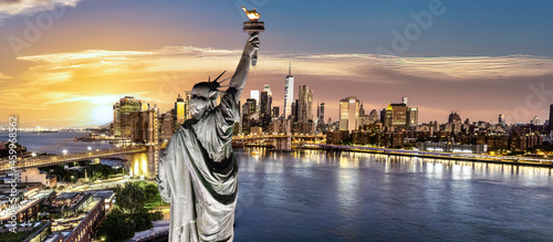 Obraz na plátně Manhattan Statue of Liberty
