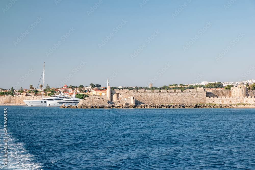 View of Rhodes from the sea, Greece