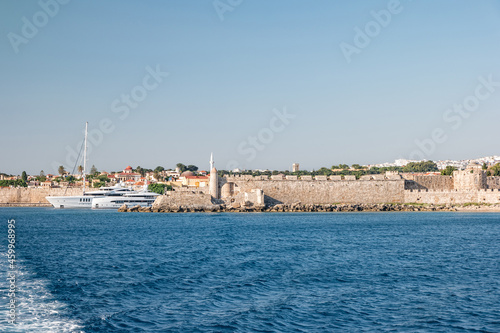 View of Rhodes from the sea, Greece © perekotypole