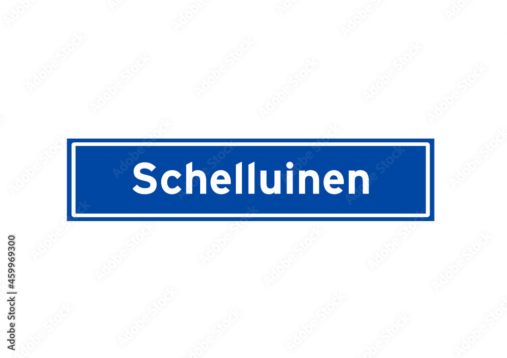 Schelluinen isolated Dutch place name sign. City sign from the Netherlands.