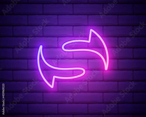 Fotografija Letter S neon Initial logo icon design template