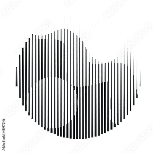 Abstract Hipster Lines Background with geometric circles . Vector Line Design . Poster template . Minimal art .