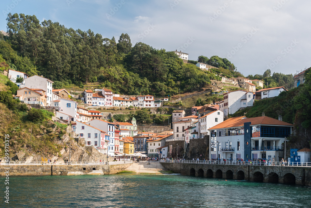 View of the small sea town of Cudillero, in Asturias (northern Spain)