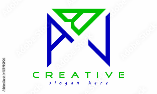 geometric monogram letters ABL logo design vector, business logo, icon shape logo, rectangle squire polygon letters modern unique minimalist creative logo design, vector template