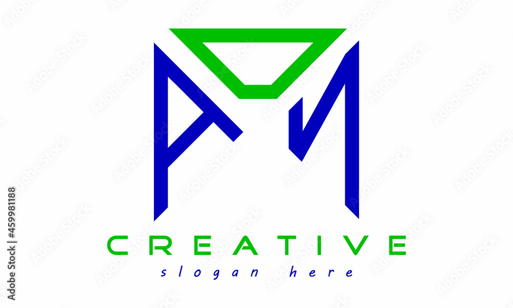 geometric monogram letters ADN logo design vector, business logo, icon shape logo, rectangle squire polygon letters modern unique minimalist creative logo design, vector template geometric monogram letters ADN logo design vector, business logo, icon shape logo, rectangle squire polygon letters modern unique minimalist creative logo design, vector template