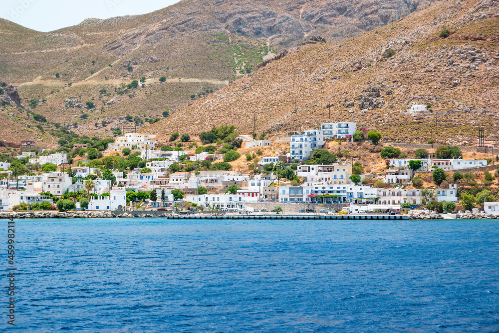 The picturesque island of Tilos near Rhodes, part of the Dodecanese island chain, Greece