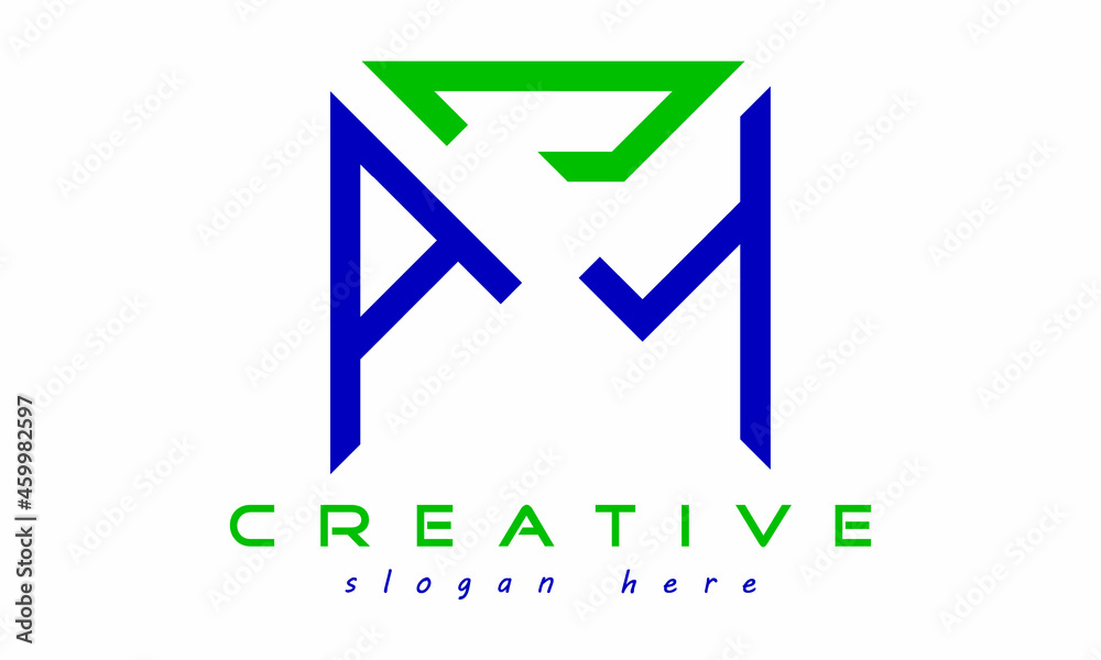 geometric monogram letters AJY logo design vector, business logo, icon shape logo, rectangle squire polygon letters modern unique minimalist creative logo design, vector template geometric monogram letters AJY logo design vector, business logo, icon shape logo, rectangle squire polygon letters modern unique minimalist creative logo design, vector template