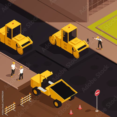 City Road Construction Composition
