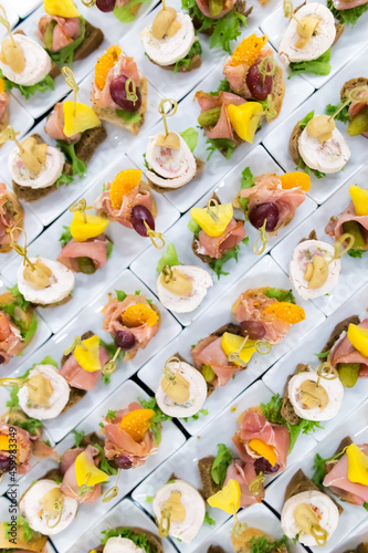 catering food on a plate