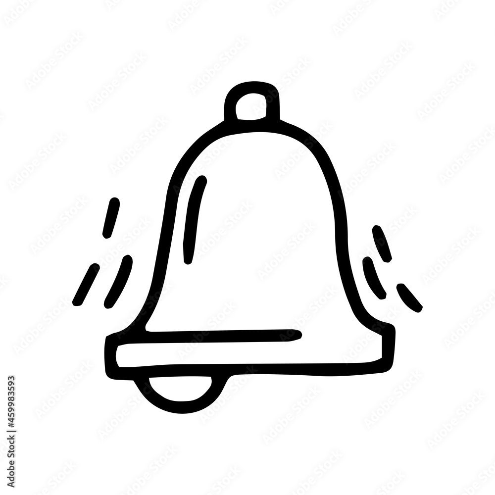 ringing bell line vector doodle simple icon ringing bell line vector doodle simple icon