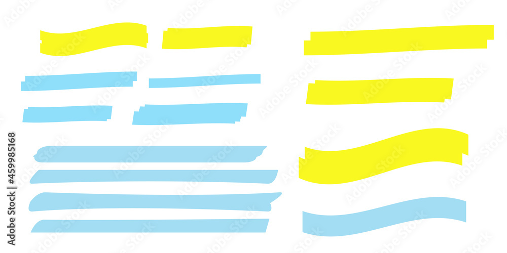 Highlight marker lines. Highlight strokes vector. Marker pen highlight Highlight marker lines. Highlight strokes vector. Marker pen highlight