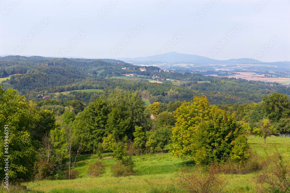 Colorful autumn Landscape in Bohemian Paradise, Czech Republic